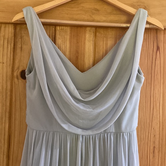 David's Bridal Dress w/ Cowl Back Detail Mystic - Picture 3 of 3